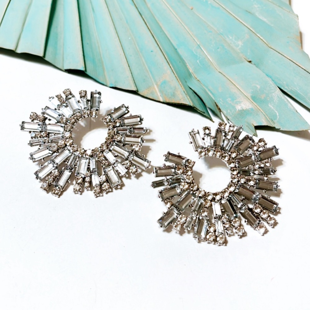 Crystal decor earrings S173 - Picture 1 of 3
